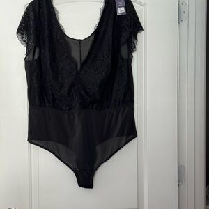 Cacique Black Lace Bodysuit